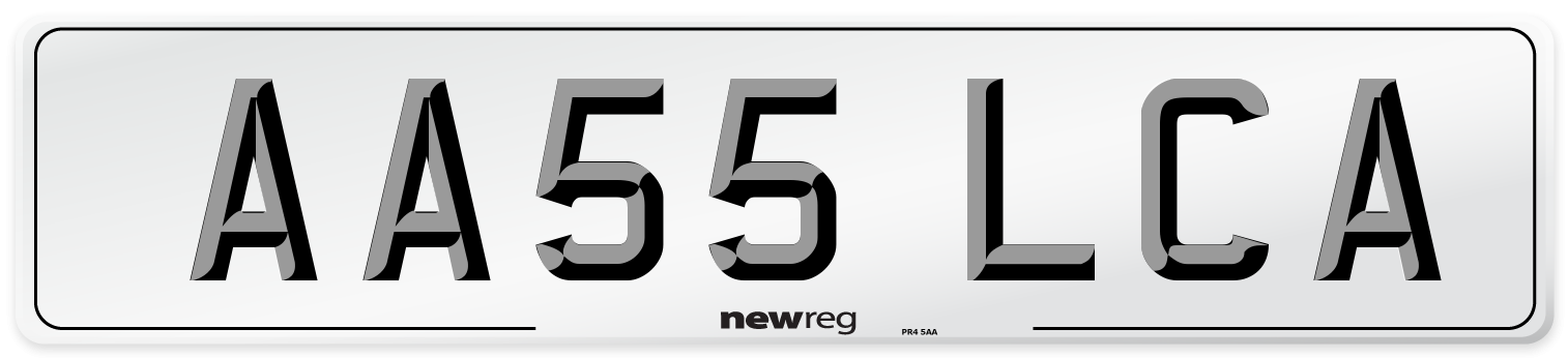 AA55 LCA Number Plate from New Reg